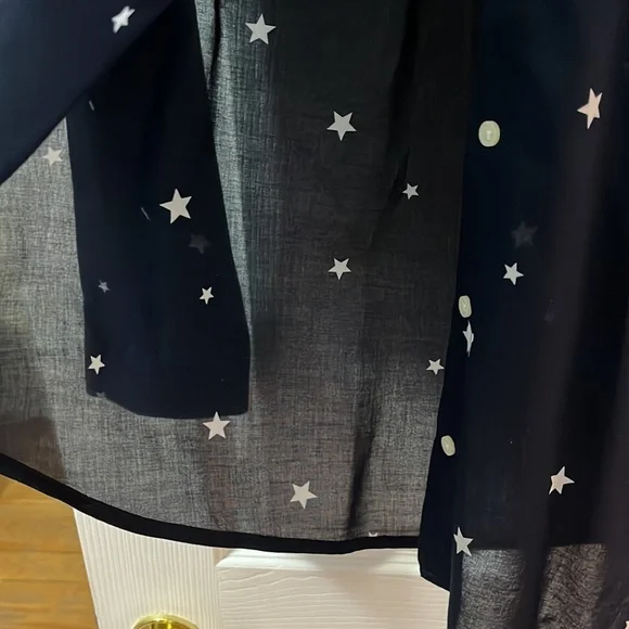 Navy with White Stars blouse - Picture 5 of 5